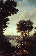 Claude Lorrain Landscape with the Finding of Moses Spain oil painting reproduction